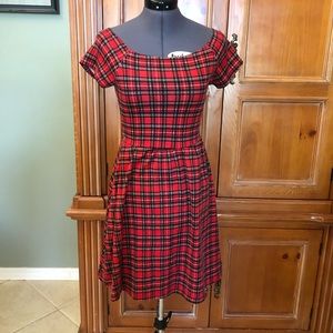 Modcloth Red Plaid Dress